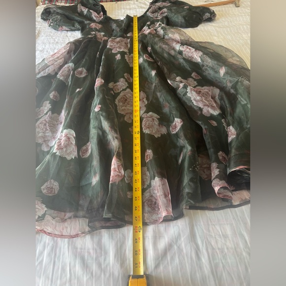 Chic soul Floral Dress in Green and Pink Size 3x - Picture 3 of 8